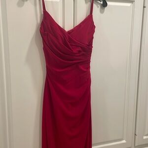 La Femme long red jersey dress size 0